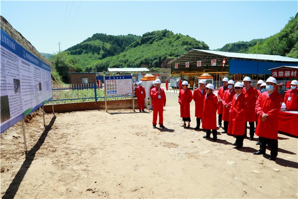 壹定发集团复工复产促增添项目观摩聚会与会职员走进环保保隆生态三秦在延在铜项目