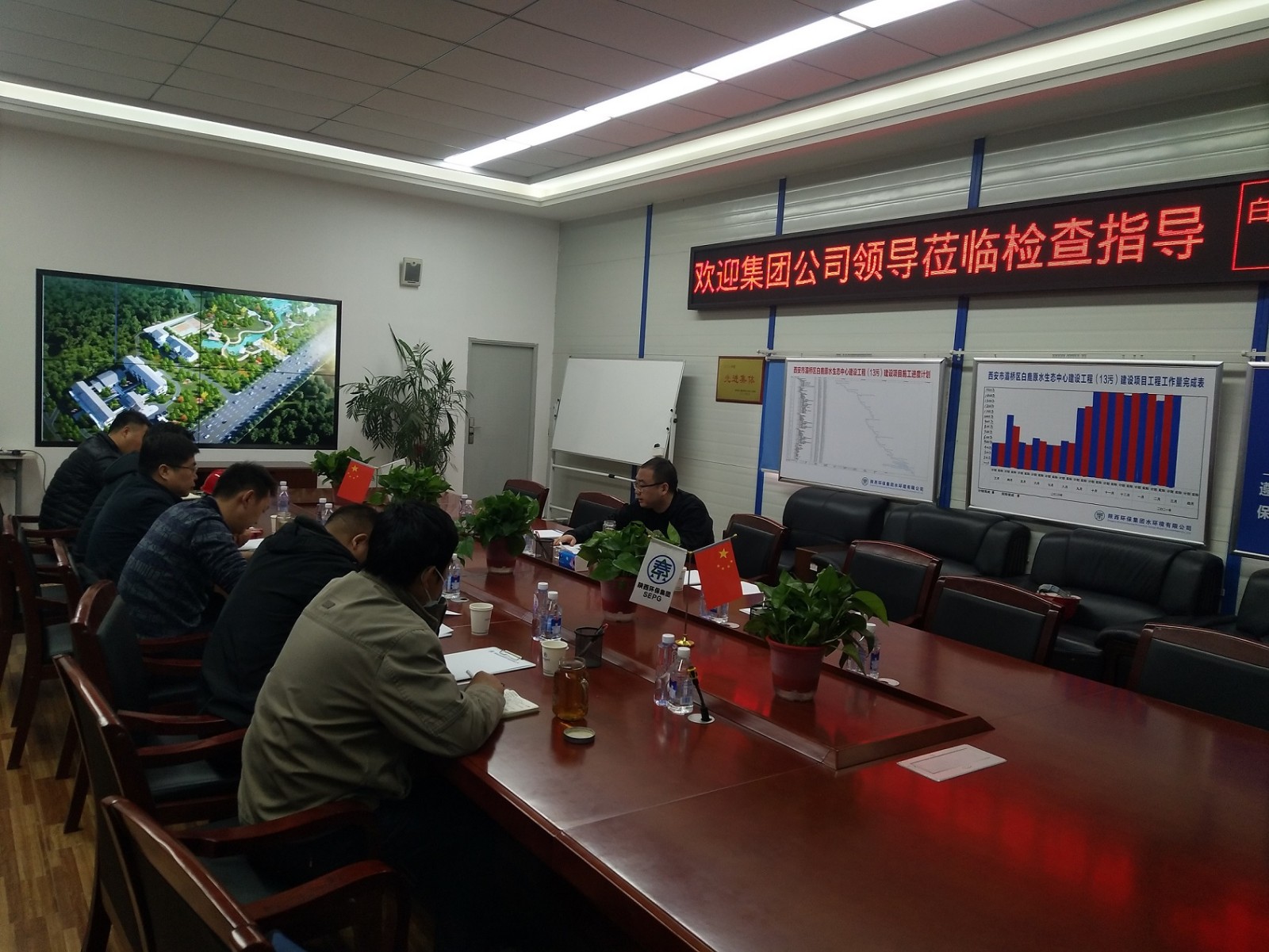 壹定发集团检查三秦环保股份公司水情形公司清静生产事情